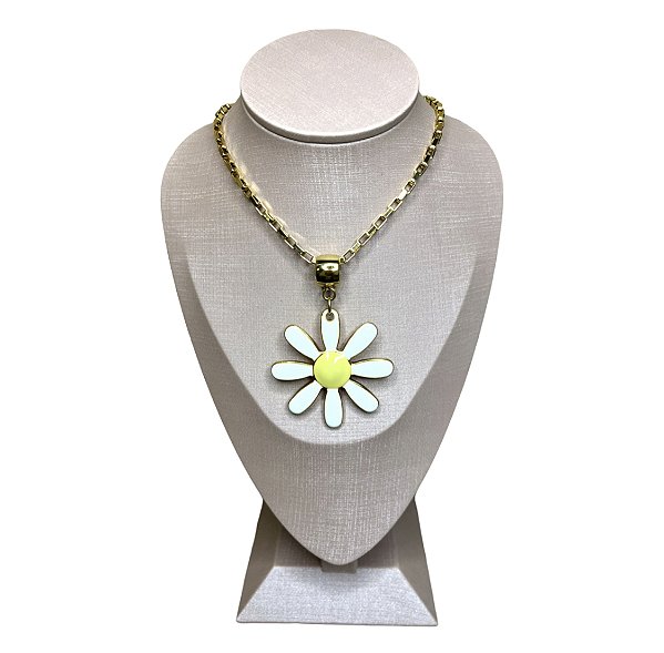 Colar Margarida Folhado A Ouro