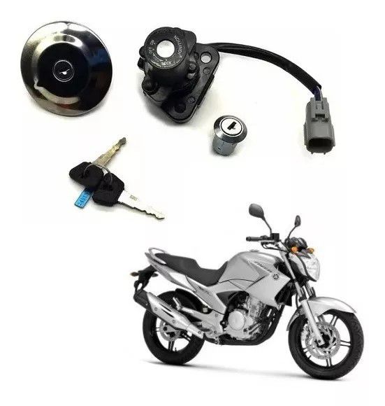Kit Chave Ignição Tampa/Tanque/Trava Fazer 250 2011/2015