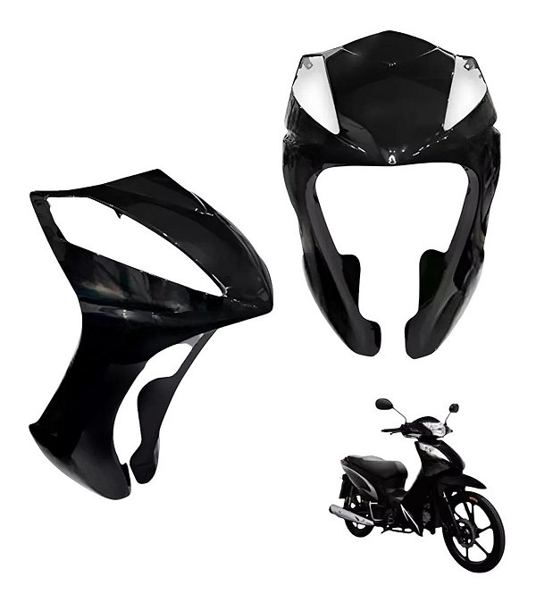 Carenagem Frontal (PRETA) Shineray Jet 50 2012 a 2019
