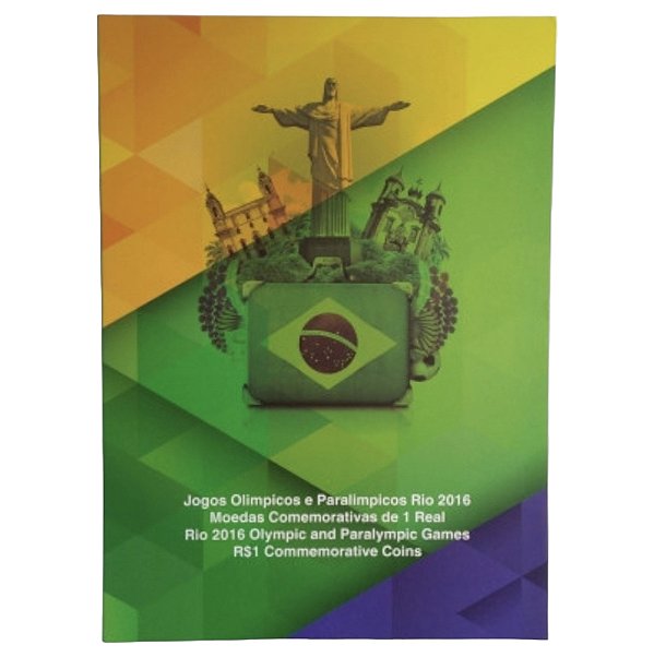 Álbum para Moedas Olímpicas Rio 2016 Com Capsulas em Acrílico