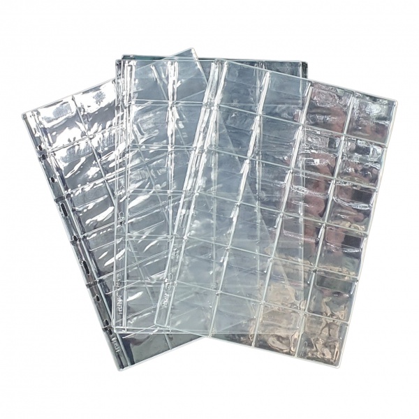 KIT DE 6 FOLHAS PARA MOEDAS TODOS OS TAMANHOS + 1 COIN HOLDER DE CADA TAMANHO COMO BRINDE