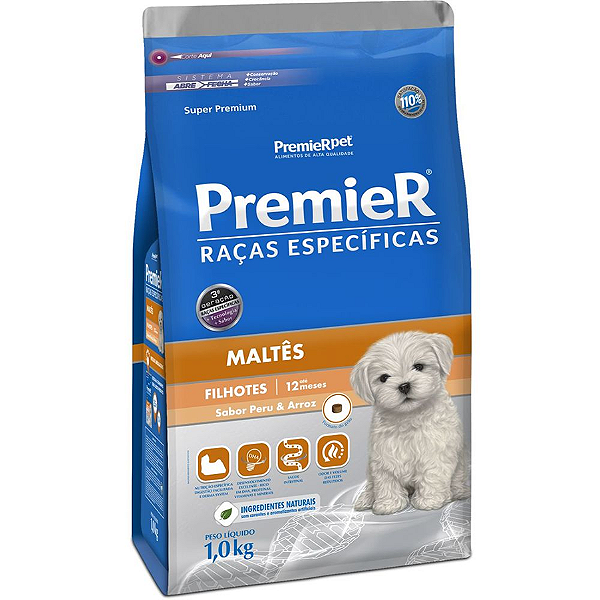 RAÇÃO Premier ESP 1KG CÃES FILHOTE MALTES