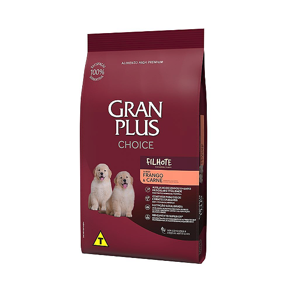 Ração GranPlus 10,1kg Cães Filhote Choice Frango e Carne