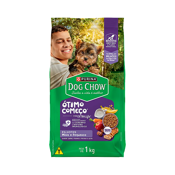 Dog Chow FILHOTE s Raças Pequenas 15kg - Carne, Frango e Arroz
