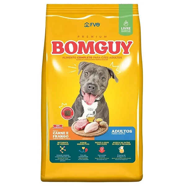 Bomguy Premium Adulto Sabor Carne e Frango 20kg
