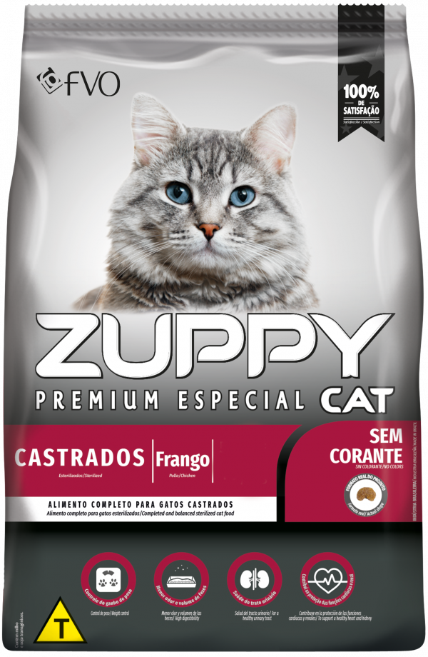 Ração Zuppy para Gatos Castrados Sabor Frango 10,1kg
