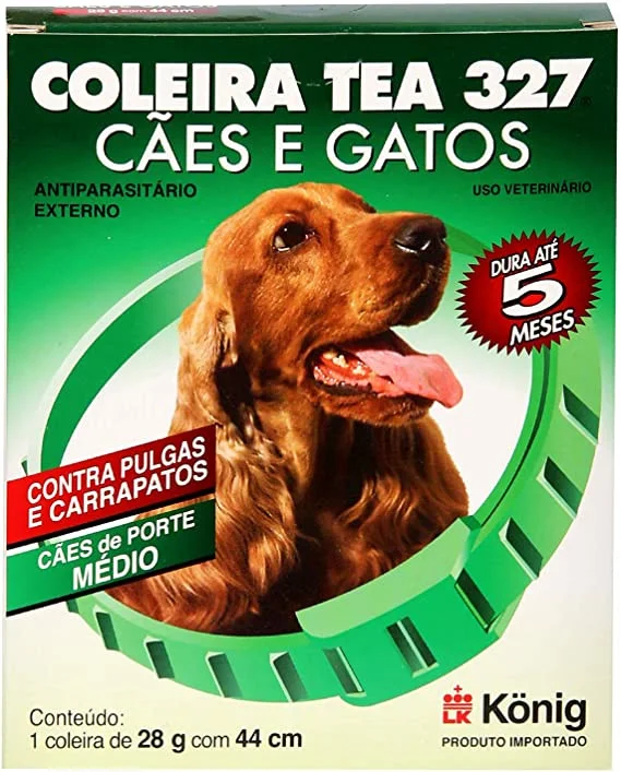 Coleira Antipulgas 44cm Tea para Cães porte M