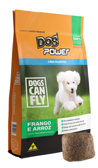 Ração Dog Power 20kg para Cães Filhotes Sabor Frango e Arroz
