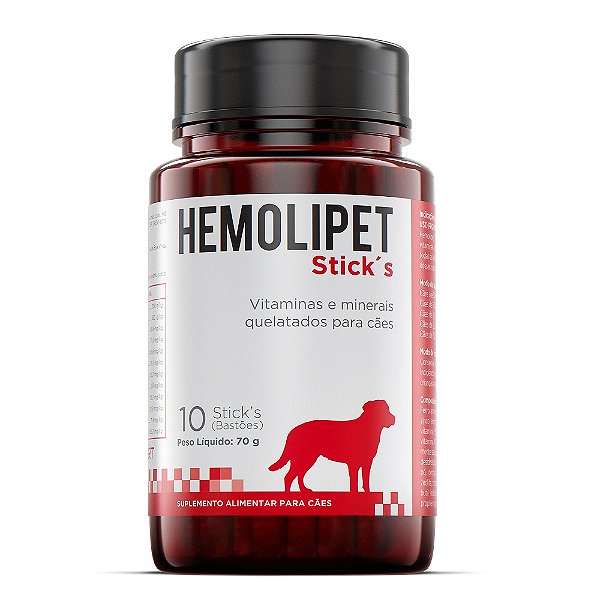 Suplemento Avert Hemolipet Sticks 10 Bastões