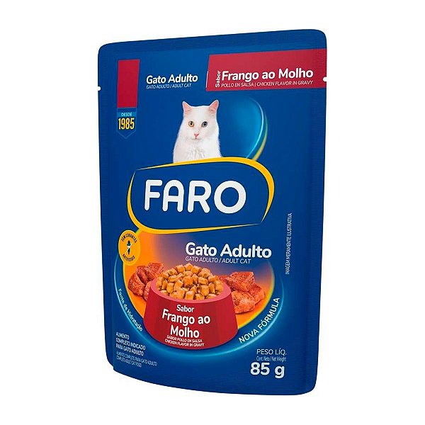 SACHE FARO P/ GATOS SABOR FRANGO 85G