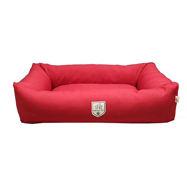 Cama Pet Retangular Aerado Vermelho Para Cães e Gatos P