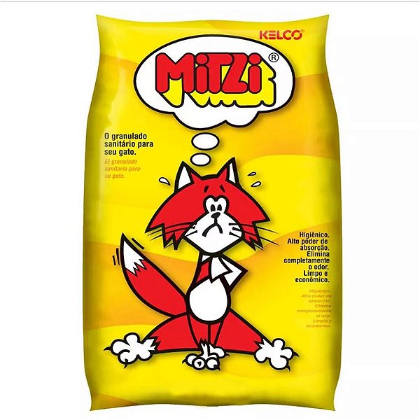 Areia Higiênica Kelco Mitzi Grãos Médios Para Gatos 12kg