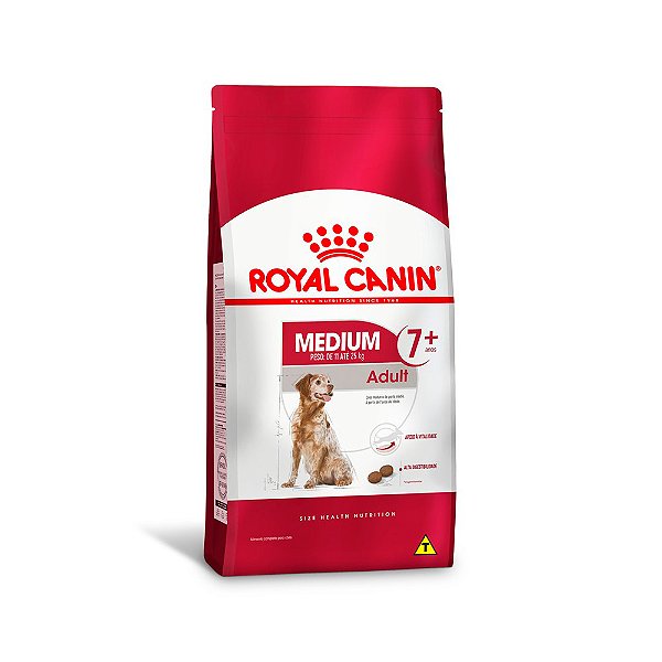 Ração Royal Canin Medium Adult 7+ para Cães Adultos 7+ anos de Raças Médias 15kg