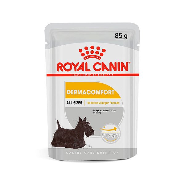 Ração Úmida Royal Canin Feline Care Nutrition Dermaconfort para Gatos Adultos 85g (Sachê)