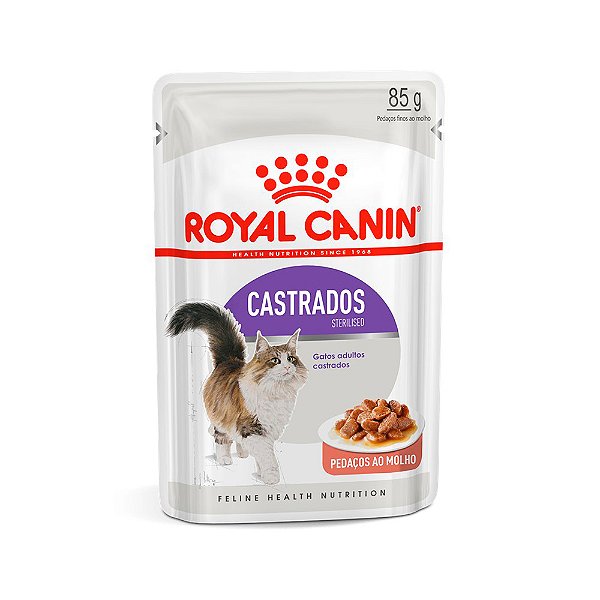 Ração Úmida Royal Canin Feline Health Nutrition Pedaços ao Molho para Gatos Castrados 85g