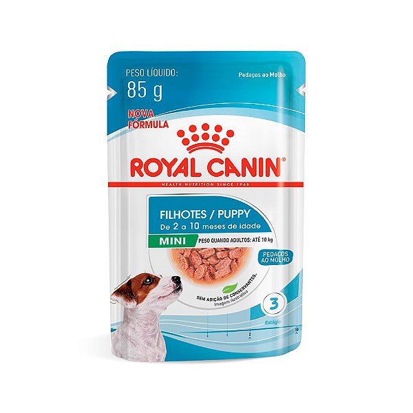 Ração Úmida Royal Canin Mini Puppy para Cães Filhotes de Raças Pequenas 85g (Sachê)