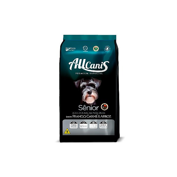 Ração Allcanis para Cães Sênior de Raças Pequenas 2,5kg