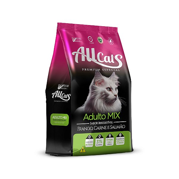 Ração Allcats Mix Frango e Carne para Gatos Adultos 10,1kg