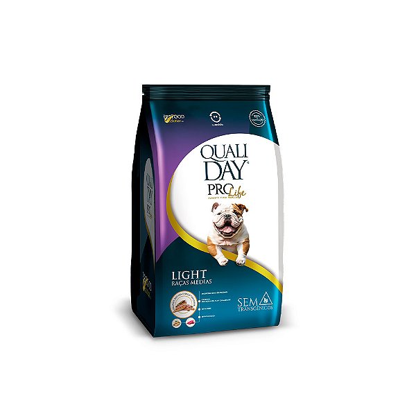 Ração Qualiday Prolife Light Frango para Cães Adultos de Raças Médias 2,5kg