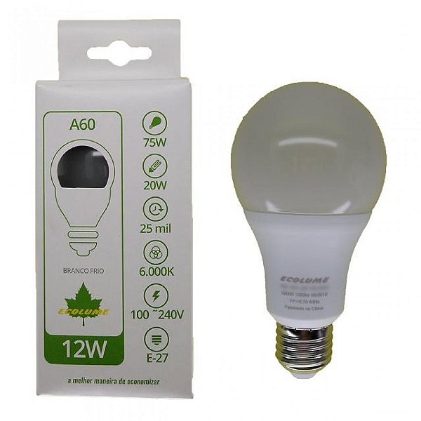 Lamp. Led SMD A60 12W 100~240V 6000K   10006