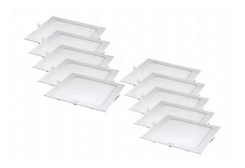 Plafon Led Quadrado de Embutir 12W 6000K 21026