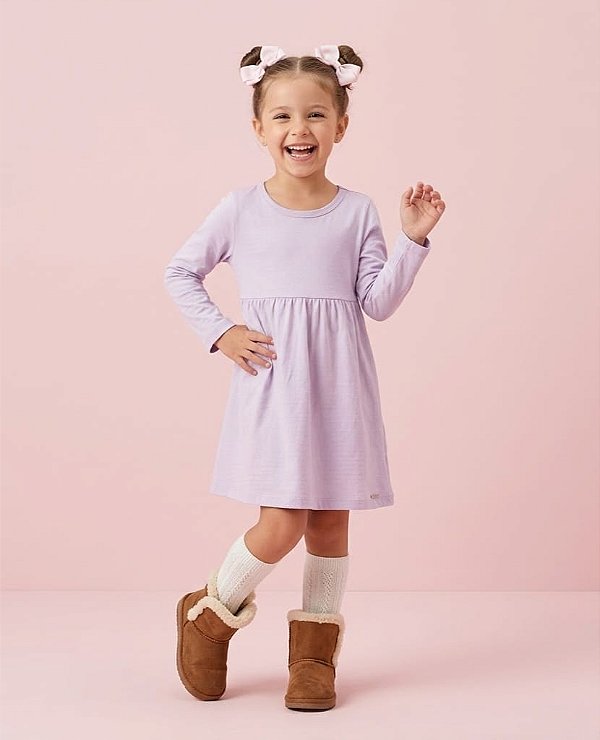 Vestido Alakazoo manga longa para meninas