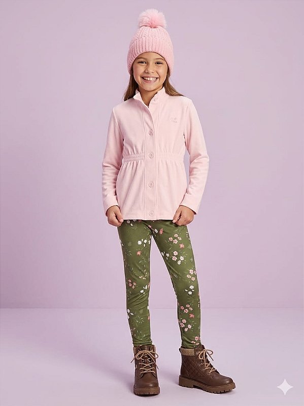 Conjunto Casaco Soft e Legging Flanelada