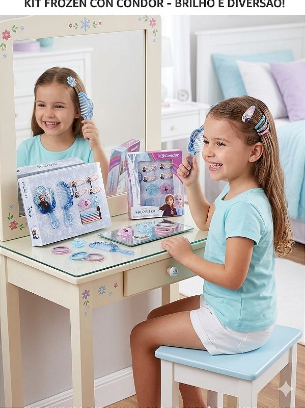 Maleta Kit Frozen Brilho para Meninas