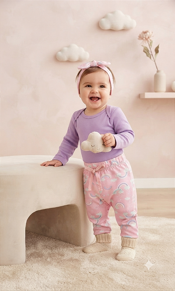 Conjunto Trijunto Baby 3 Peças Algodão