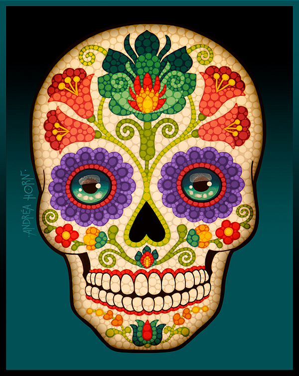 Caveira Mexicana Azul (Print)