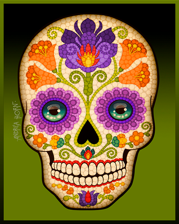 Caveira Mexicana Verde (Print)