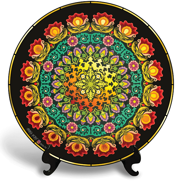 Mandala Primavera (Azulejo Redondo)