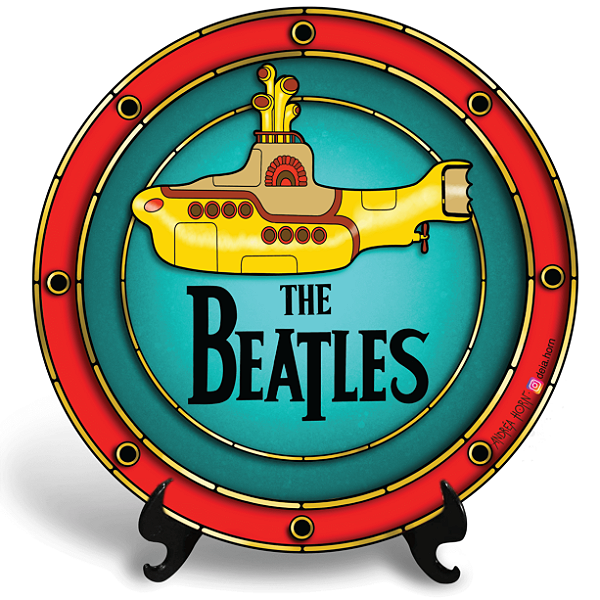 Submarino Amarelo (Azulejo Redondo)