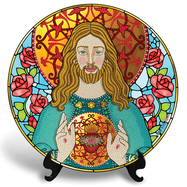 Sagrado Coração de Jesus (Azulejo Redondo)