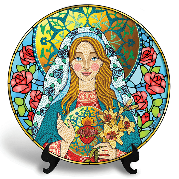 Imaculado Coração de Maria (Azulejo Redondo)