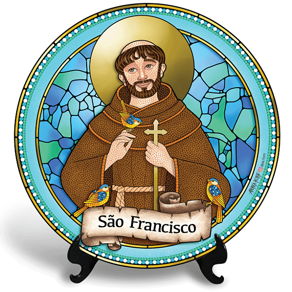 São Francisco Vitral (Azulejo Redondo)