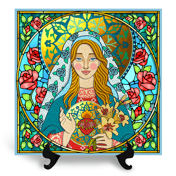 Imaculado Coração de Maria (Azulejo Quadrado)