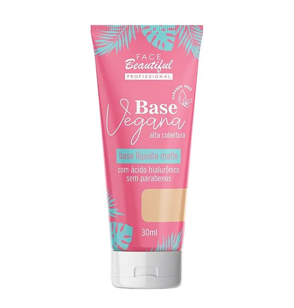 Base Líquida Matte Vegana Face Beautiful: Uniformidade e controle da oleosidade