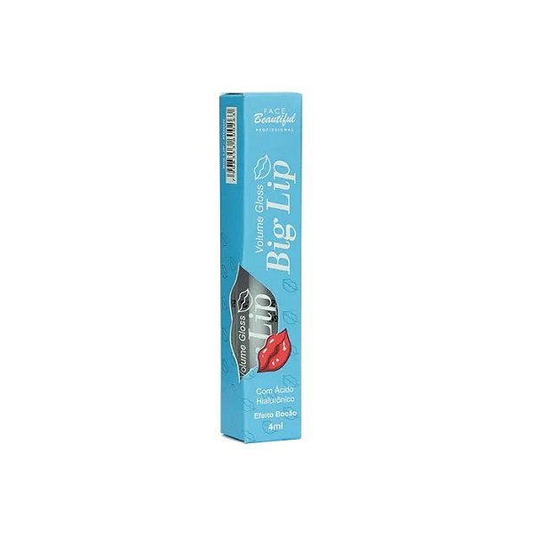 Big Lip Volume Gloss Labial Face Beautiful: Brilho labial com efeito bocão
