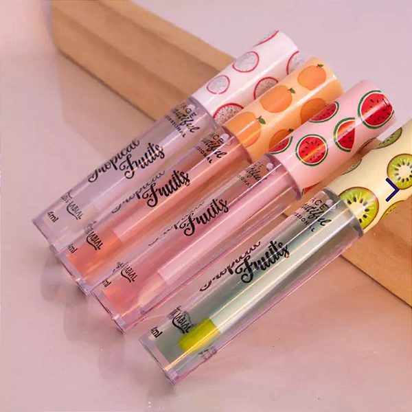 Gloss Labial Tropical Fruits Face Beautiful: Brilho e cor vibrante para os lábios
