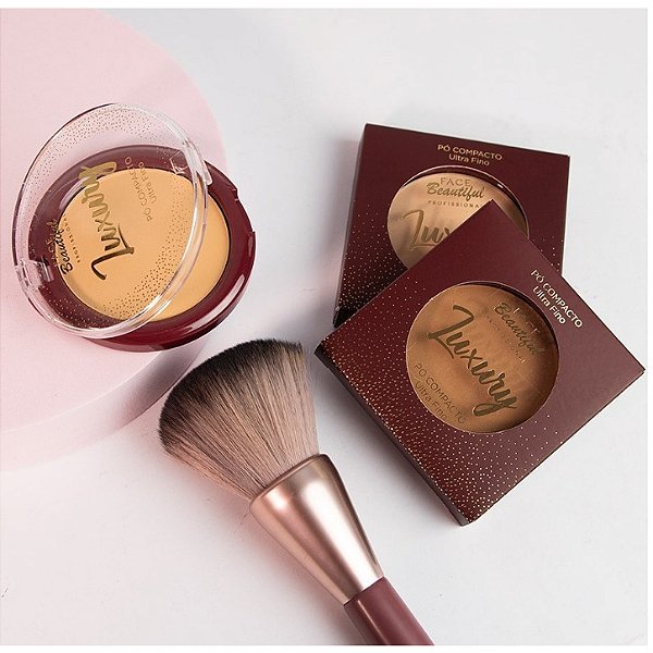 Pó Compacto Ultrafino Luxury Face Beautiful: Pele matte e sem imperfeições