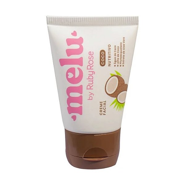 Creme Facial Nutritivo Melu Coco: Pele hidratada e nutrida