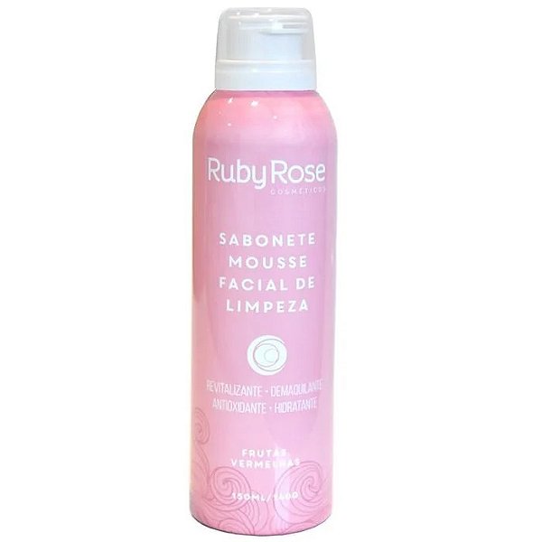 Sabonete Mousse Facial Ruby Rose Frutas Vermelhas: Limpeza e refrescância para a pele