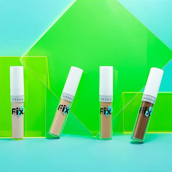 Corretivo Líquido Fix Vizzela: Alta cobertura e longa duração