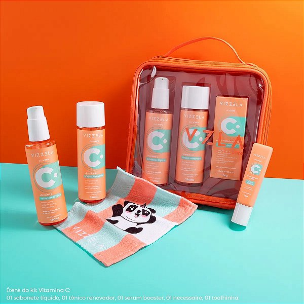 Kit Vitamina C Vizzela: Clareamento e anti-idade