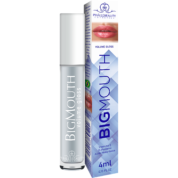 Big Mouth Gloss Volumoso Phállebeauty: Lábios volumosos e hidratados