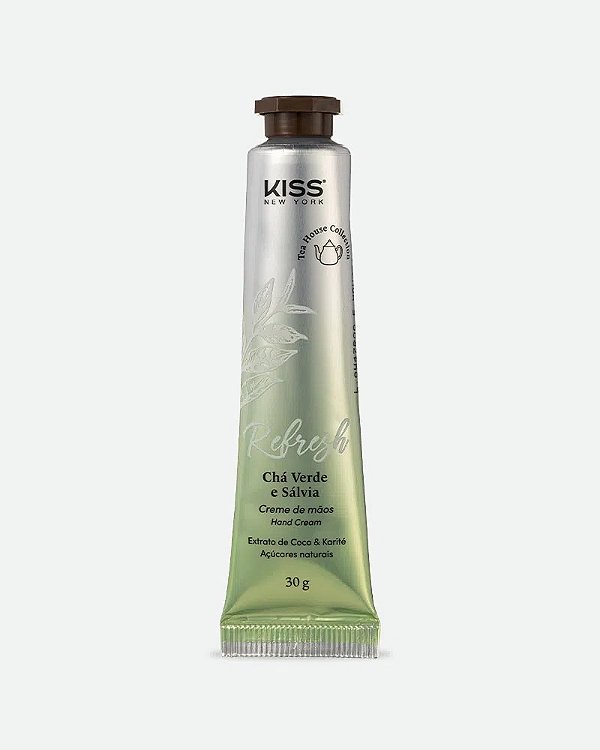 Creme de Mãos Chá Verde e Sálvia Kiss New York: Hidratação e refrescância para as mãos