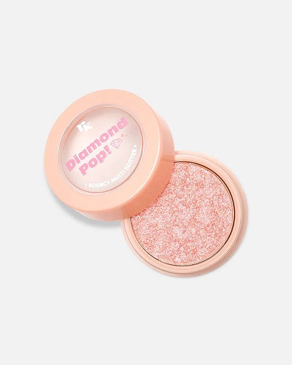 Bouncy Glitter Rose Shine Diamond Pop! - Ruby Kisses: Brilho rosado e encantador para os lábios