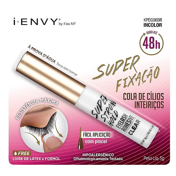 Cola para Cílios First Kiss - I-Envy 48h Incolor - 5g