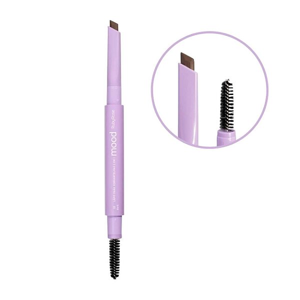 Lápis de Sobrancelha 2x1 Ponta Chanfrada Mood Ruby Rose: Sobrancelhas definidas e preenchidas com naturalidade